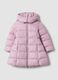Mauve-purple padded hooded jacket_0