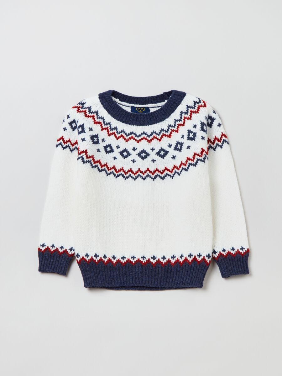 Pullover con motivo norvegese _0