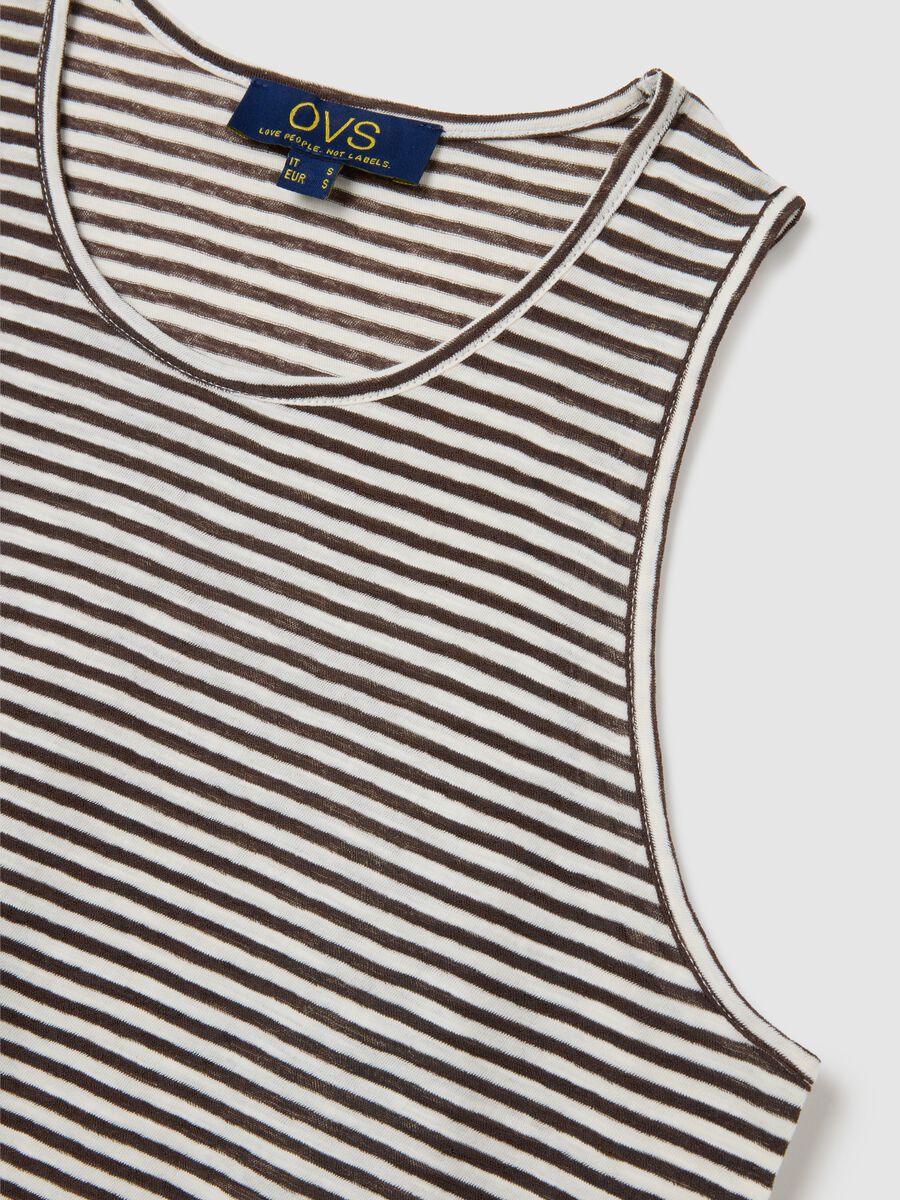 Women's Regular Fit Multicolour Sleeveless Top in Cotton Blend_1