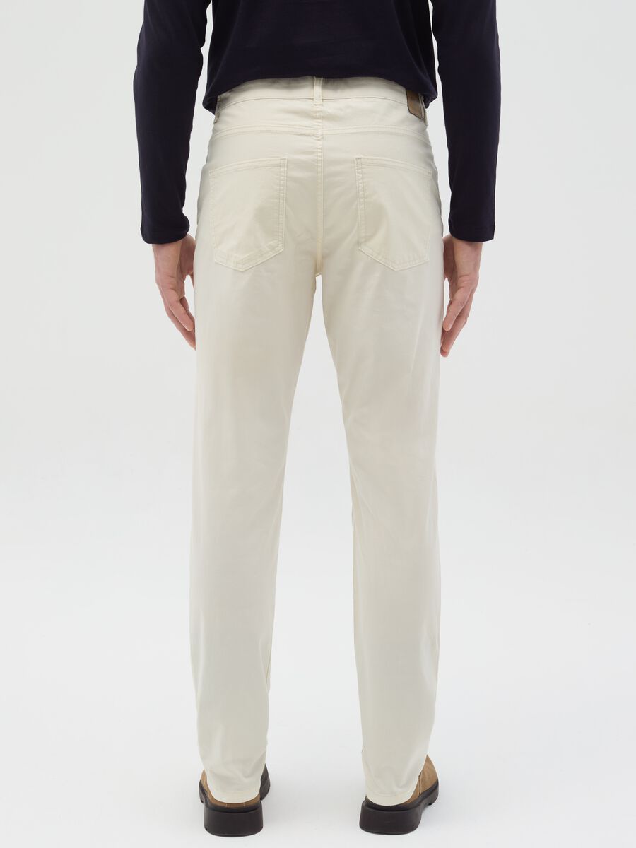 Slim-fit trousers in cotton poplin_3
