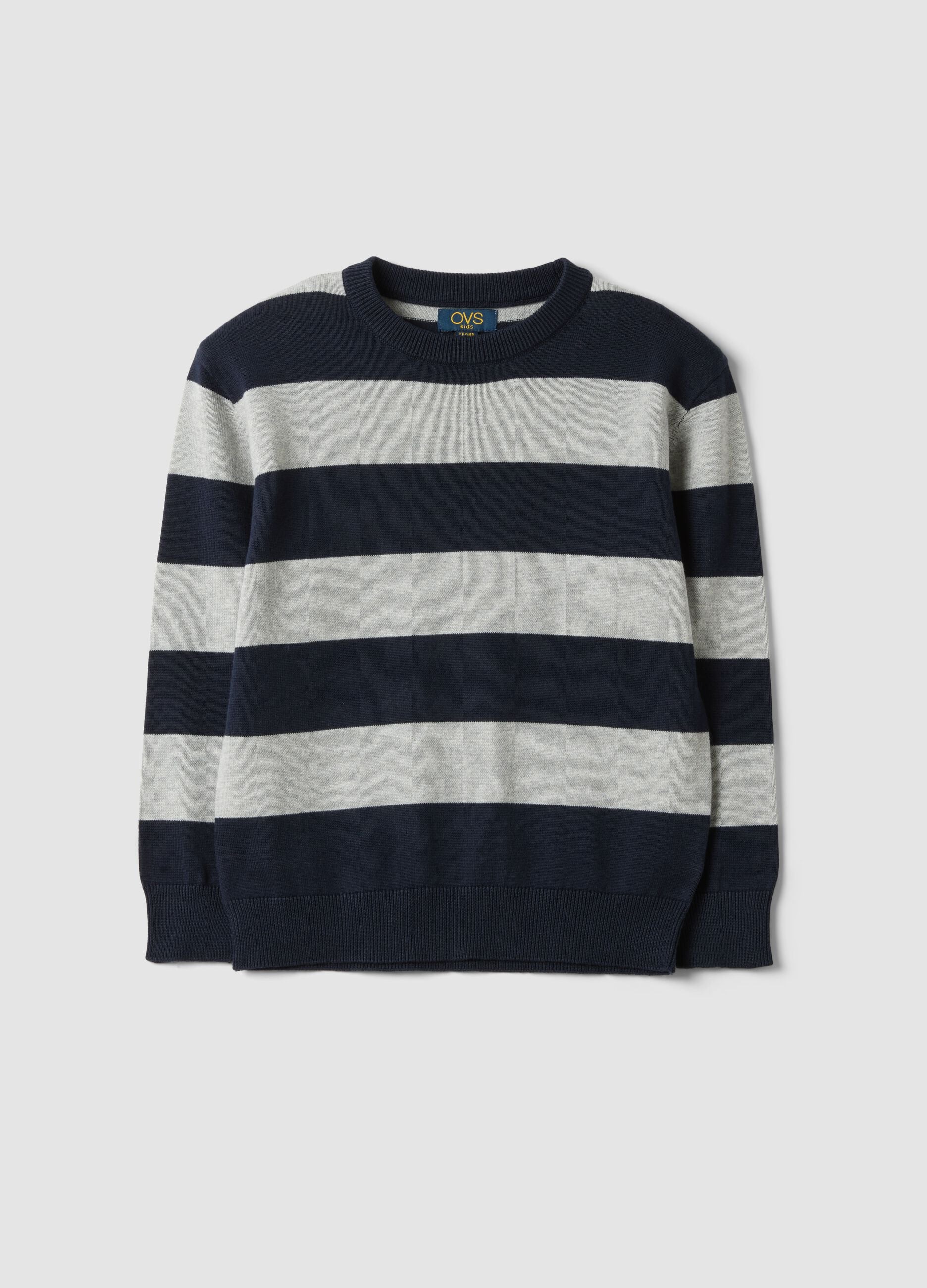 Maglia multicolor in puro cotone a righe over fit per bambino