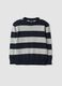 Maglia multicolor in puro cotone a righe over fit per bambino_0