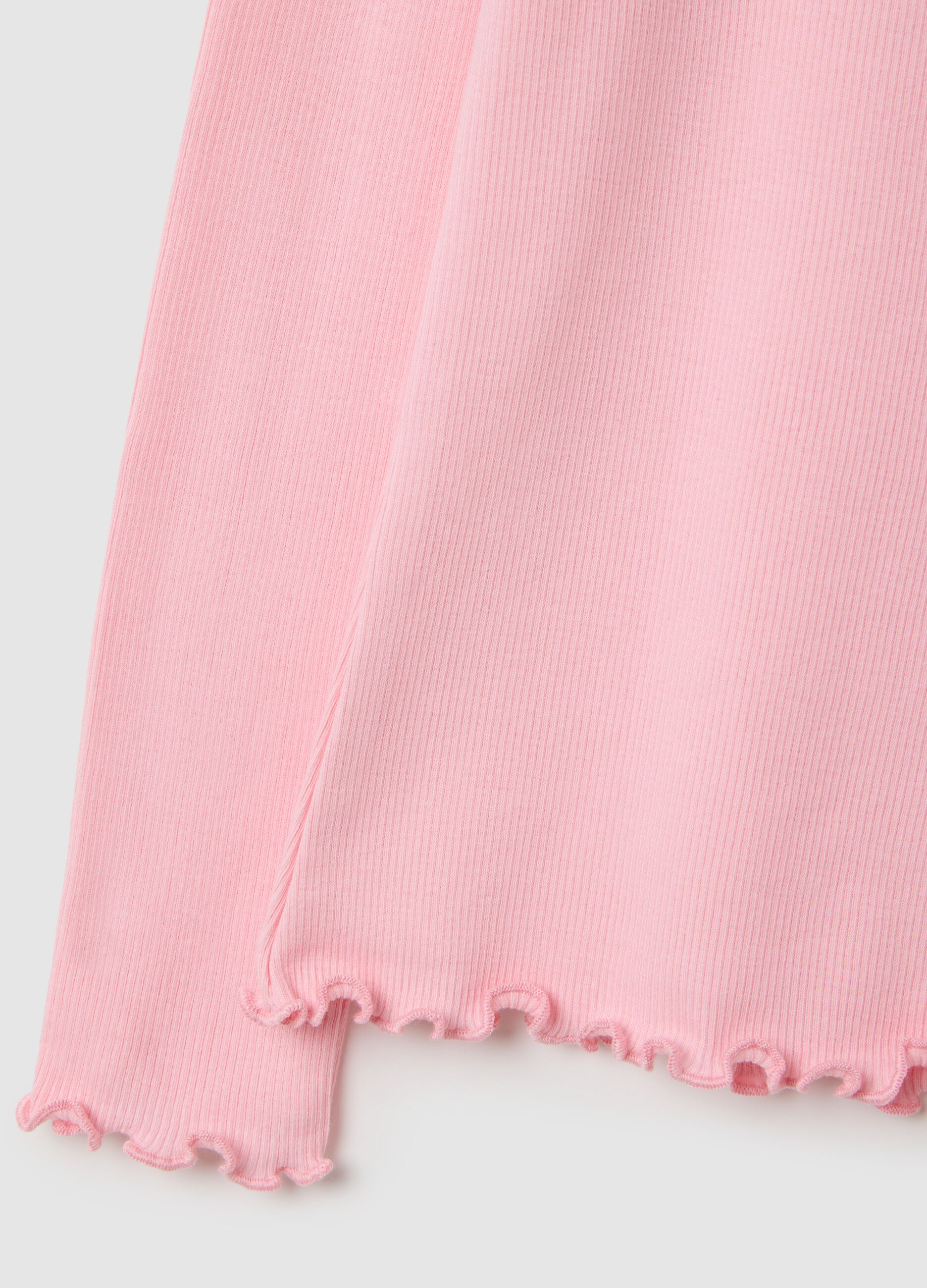 Girls' pink cotton regular fit top