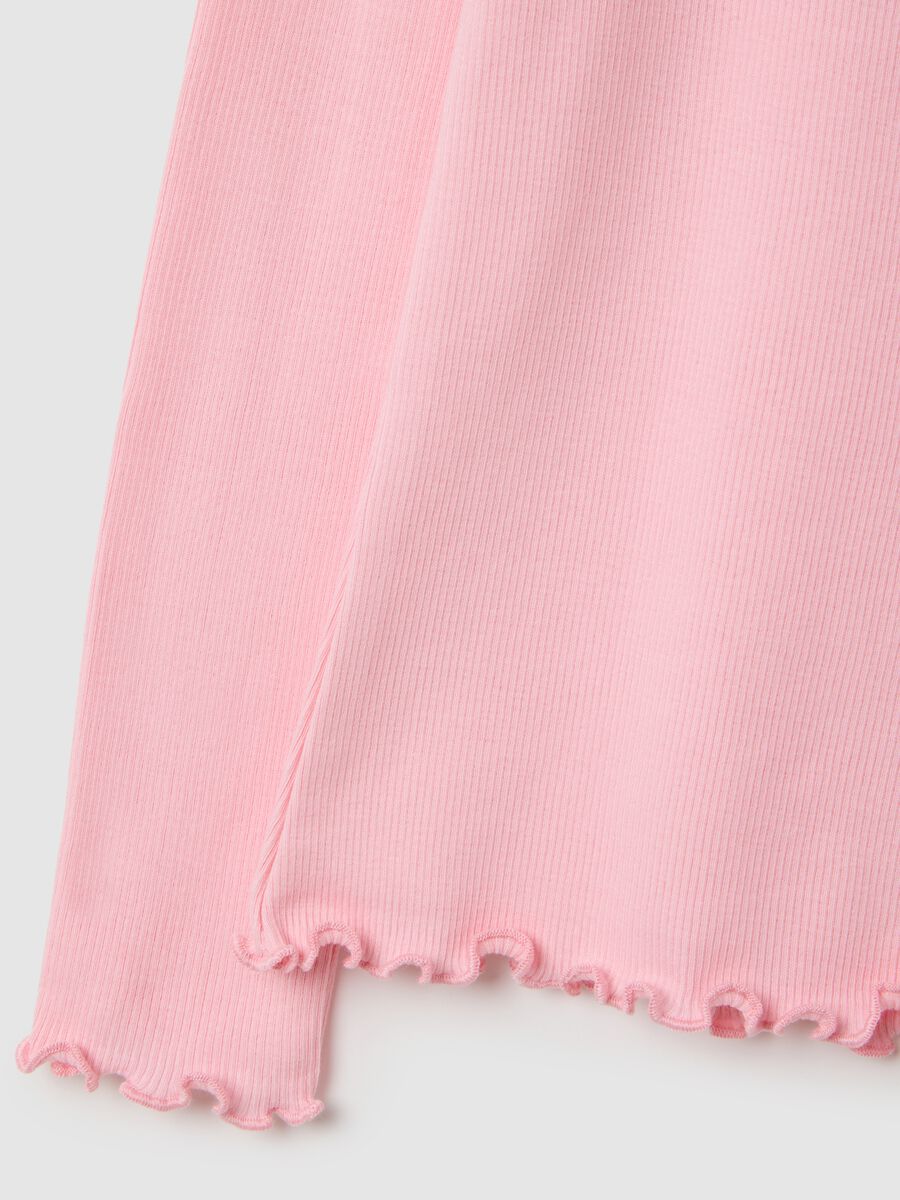 Girls' pink cotton regular fit top_2