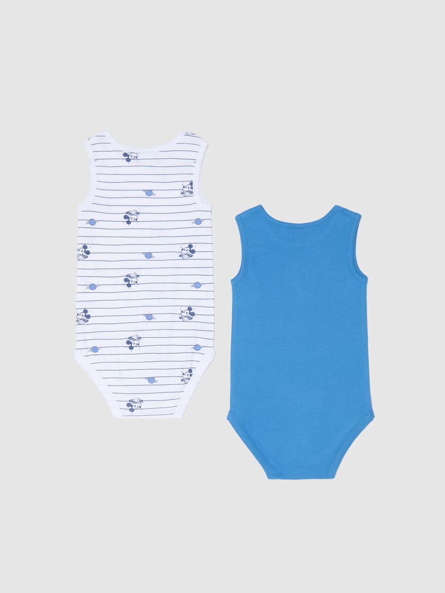 Two-pack sleeveless bodysuits with Mickey Mouse print_1