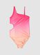 Girls&rsquo; pink floral one-piece swimsuit in stretch fabric_1