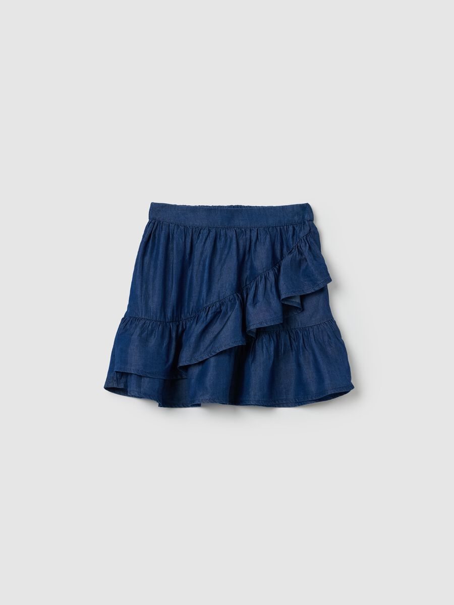 Skirt in Lyocell with flounces_0