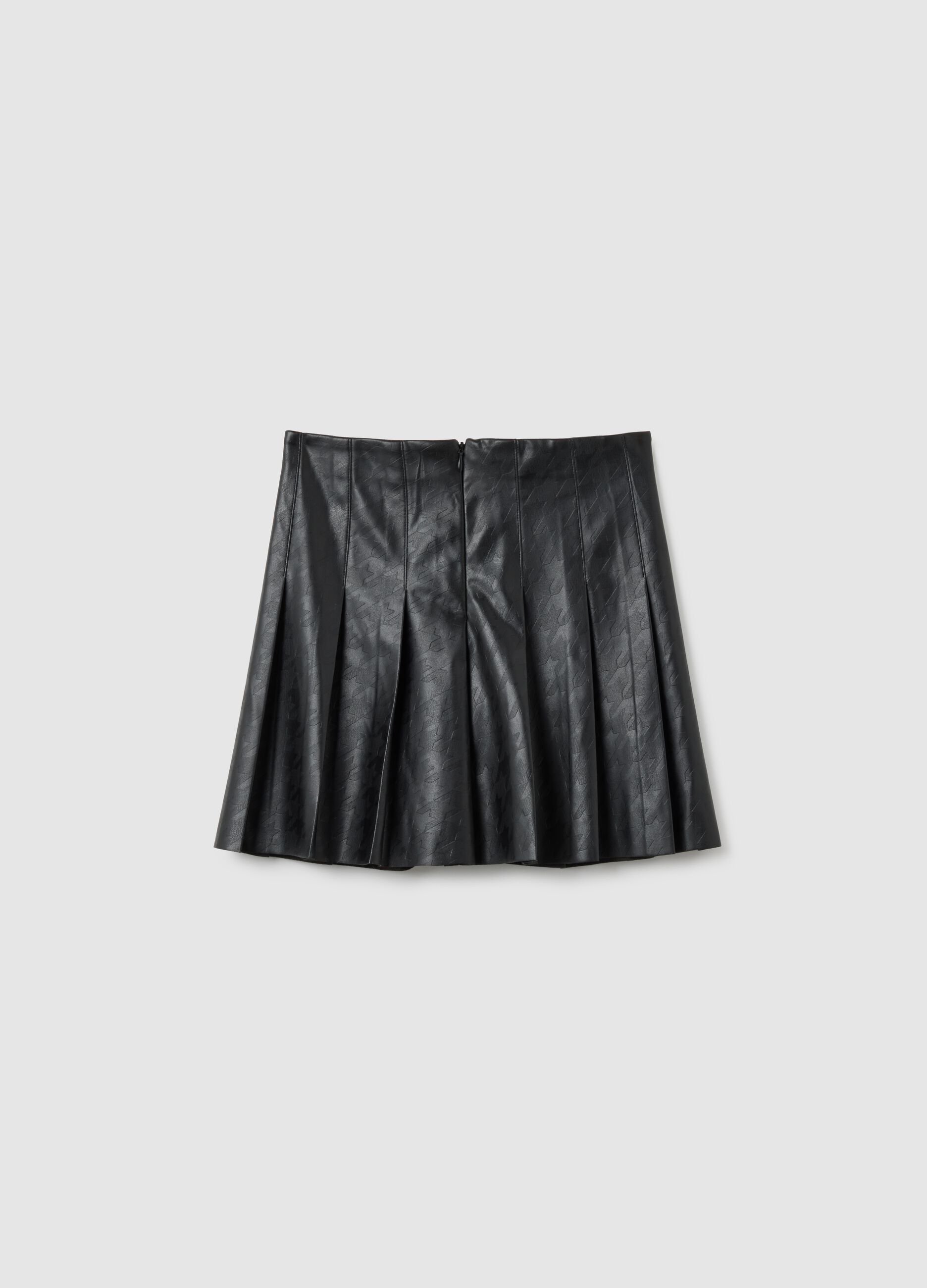 Black Eco-Leather Skirt