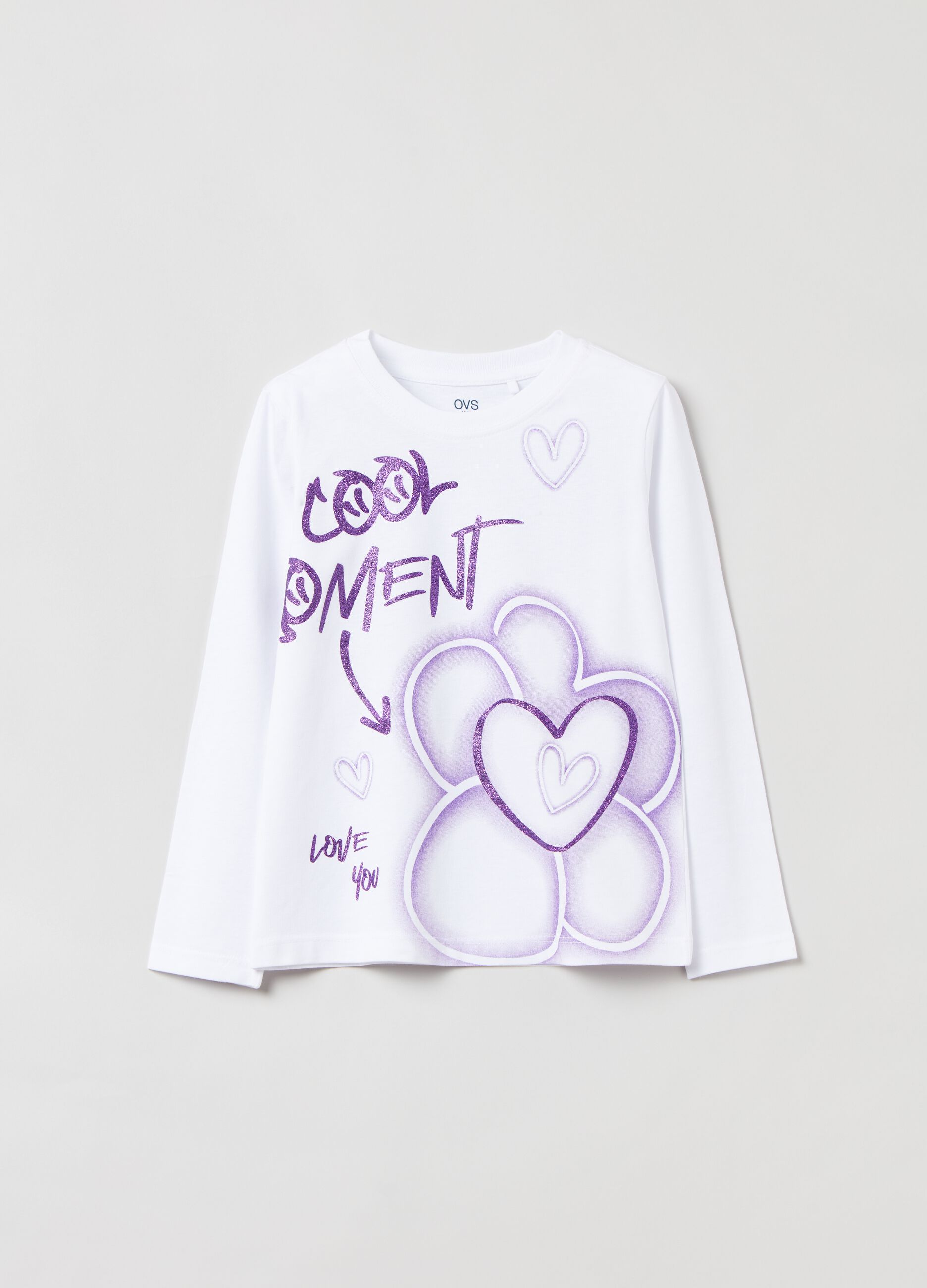 T-shirt a maniche lunghe in cotone_0