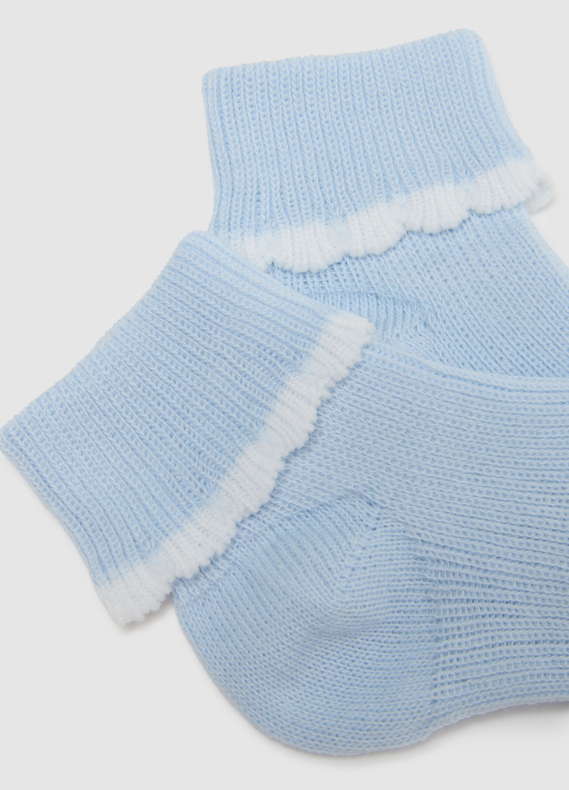 Set bipack calze da neonata in misto cotone multicolor corte