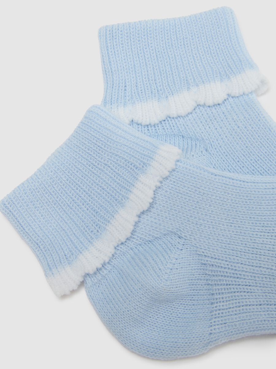Set bipack calze da neonata in misto cotone multicolor corte_1