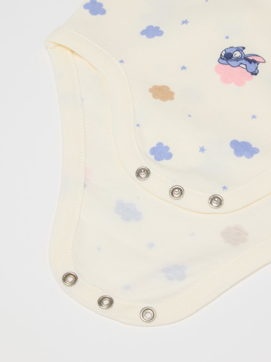 Pack of two baby girl beige bodysuits in pure cotton with prints_2