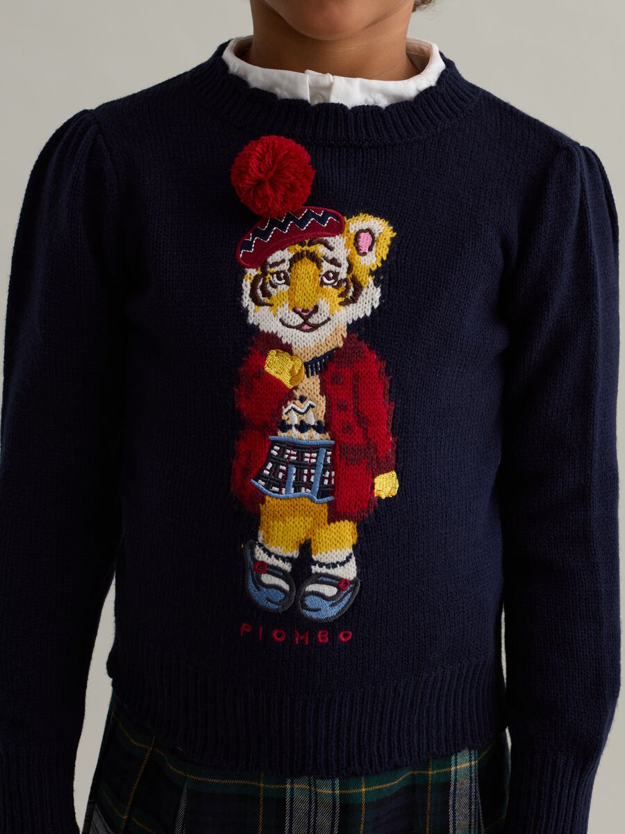 Pullover with jacquard tiger design_2