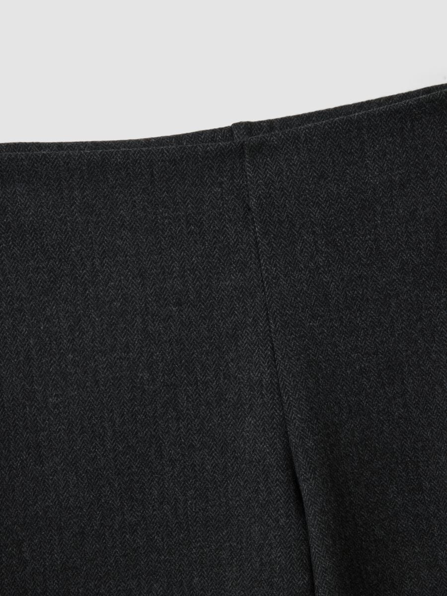 Black wide-leg trousers in stretch viscose_1