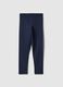 Blue stretch cotton slim fit leggings for girls_1