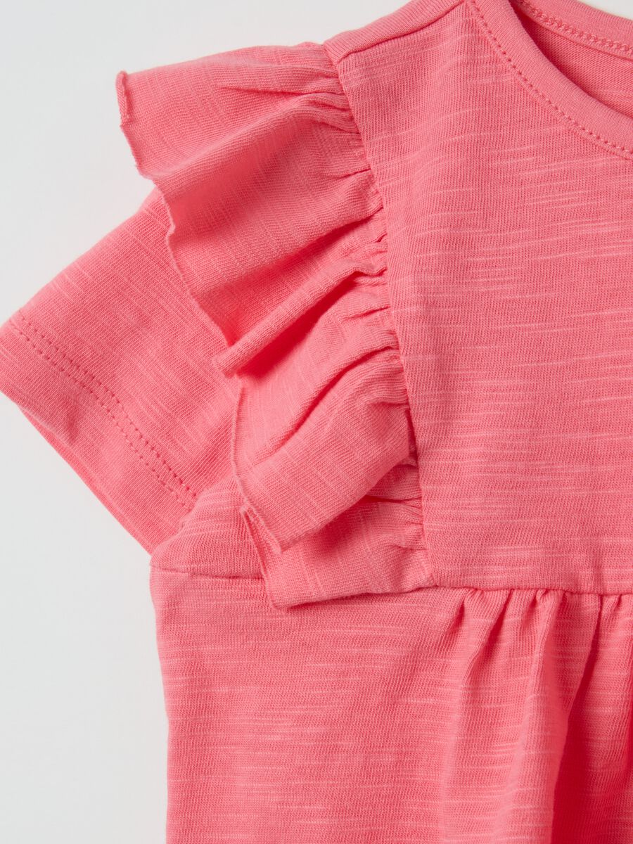 Cotton T-shirt with flounce_2