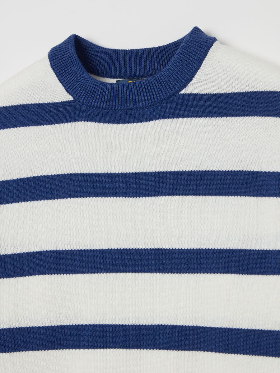 Cotton pullover with striped pattern_2