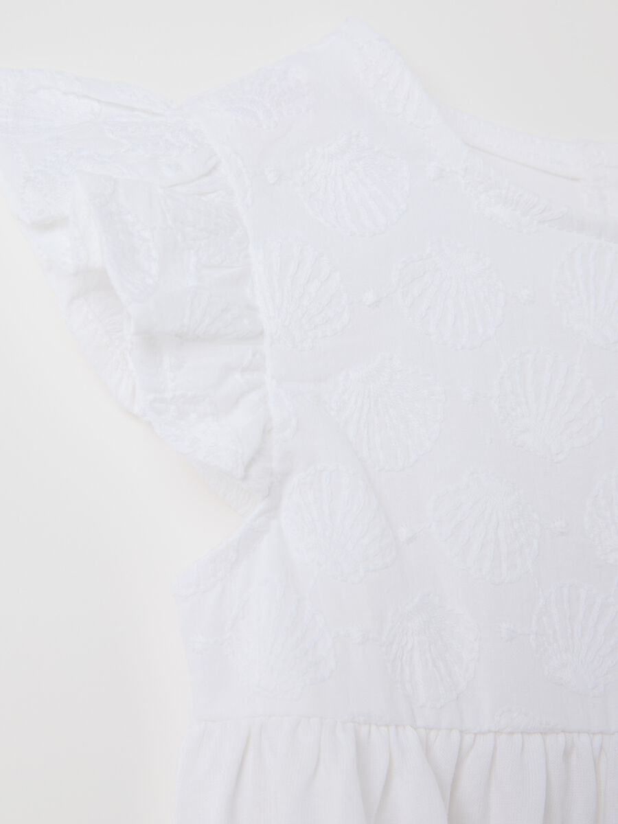 White tiered dress in cotton_2