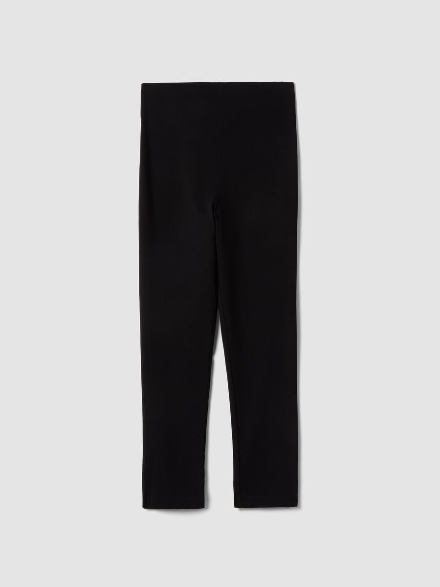 Pantaloni slim premaman neri in viscosa elasticizzata_4