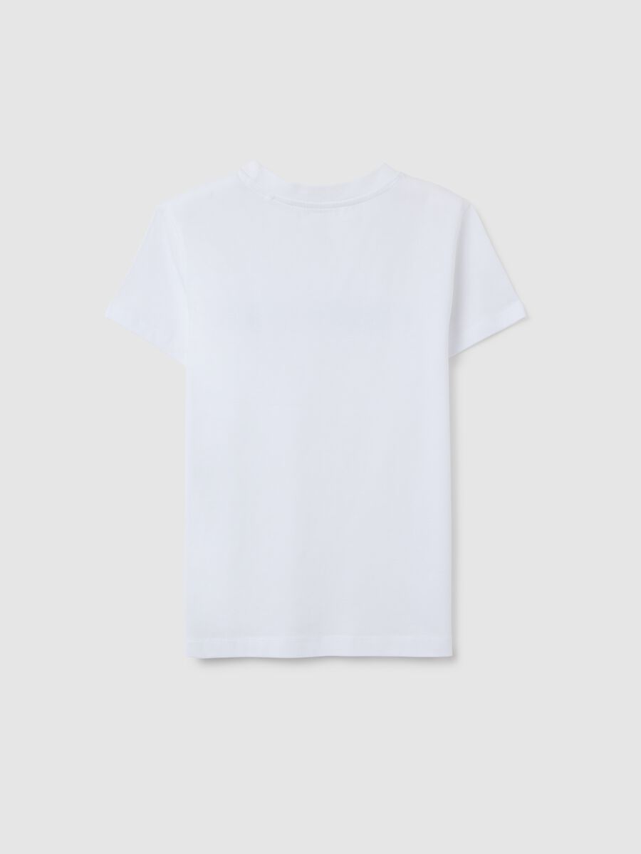 Girls' pure cotton white regular fit T-shirt with print_1