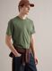 Green pure cotton crew neck T-shirt relaxed fit_0