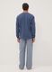 Blue pure organic cotton pyjamas with grandad collar, regular fit_2