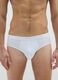 White Stretch Fabric Briefs Tripack_1