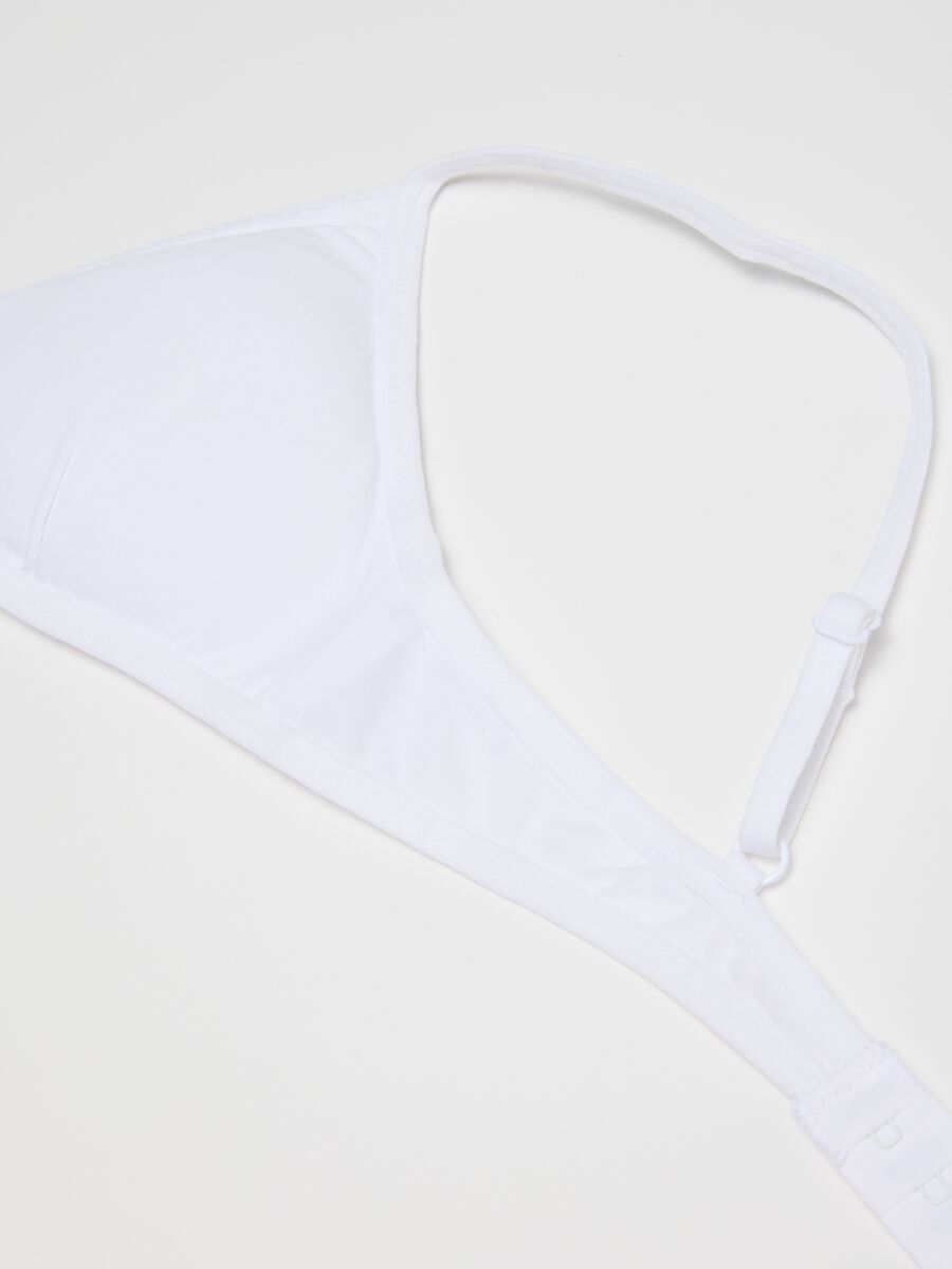 Girls' Stretch White Cotton Bra_2