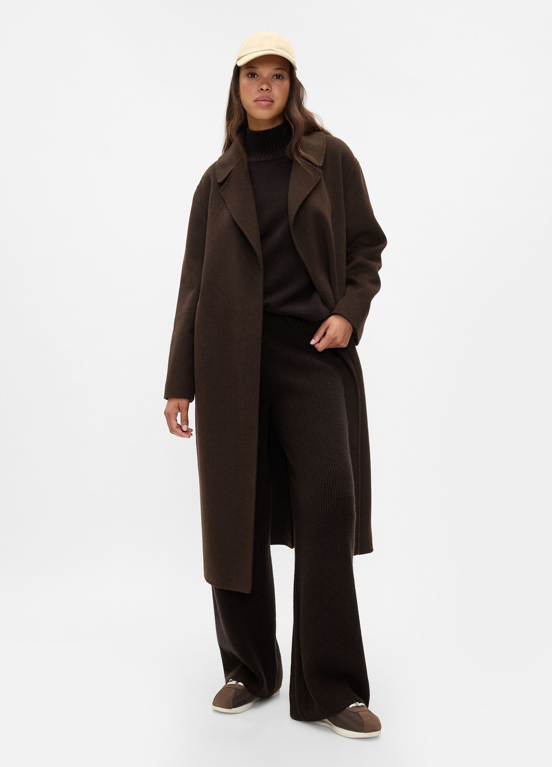 Ribbed wide-leg trousers