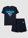 Men's blue pure cotton pyjama with Superman graphic_4