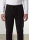 Black pure organic cotton joggers with drawstring for boys_2