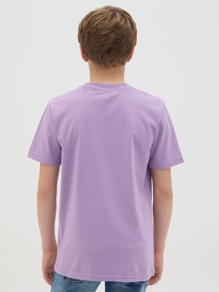 Purple Cotton Short Sleeve T-shirt_1