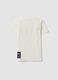 White pure cotton T-shirt with front print, regular fit for boys_1