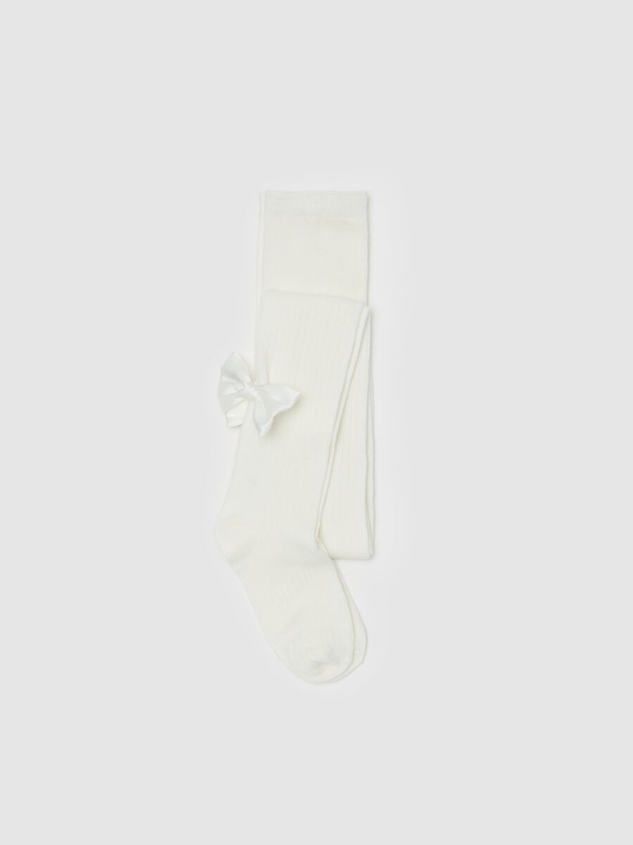 Bamboo viscose tights with bow_0