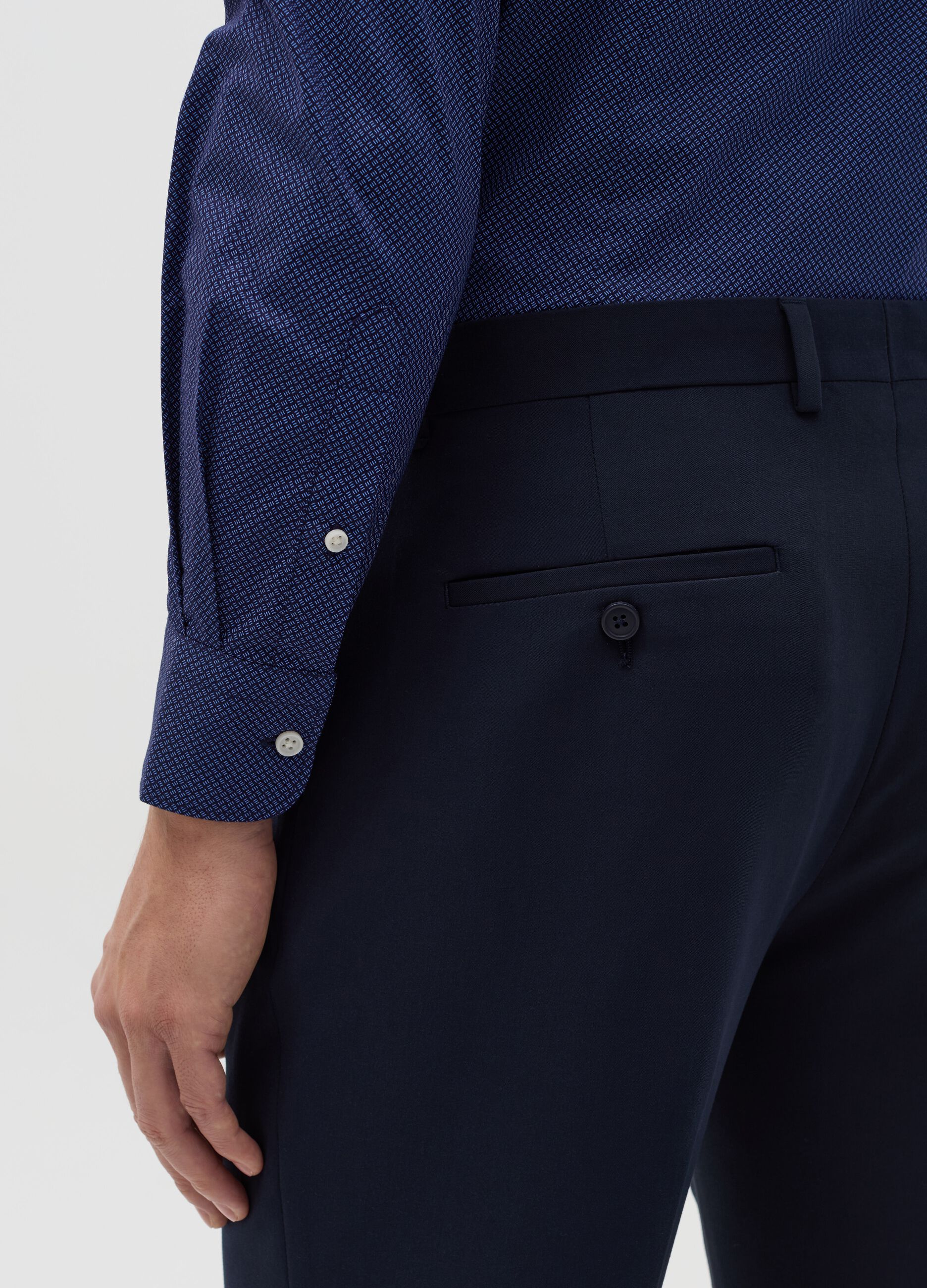 Slim-fit shirt with micro pattern