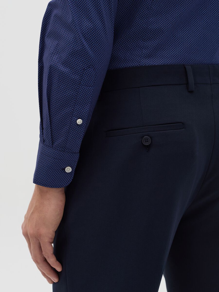 Slim-fit shirt with micro pattern_3