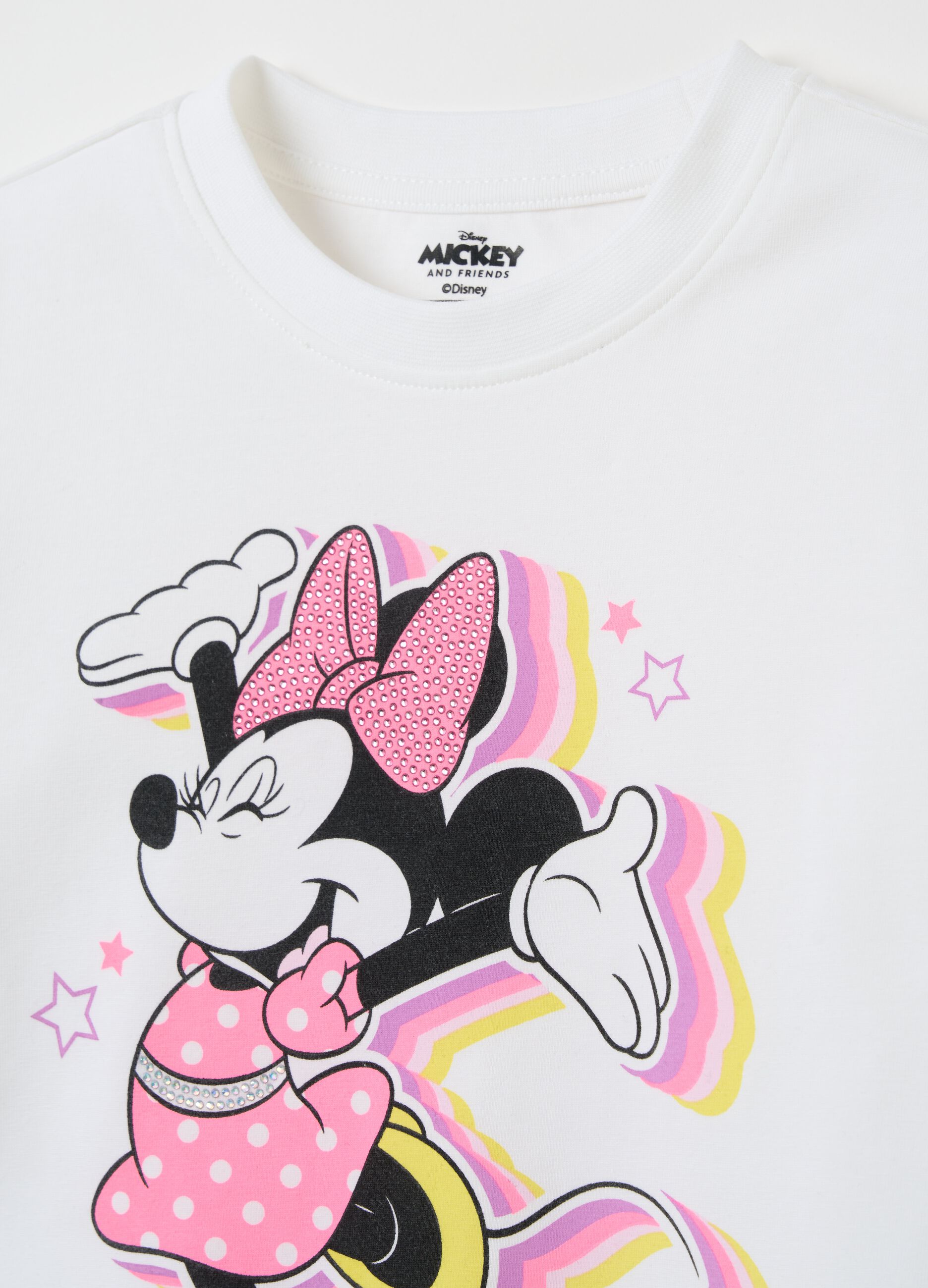 Long-sleeved T-shirt with Minnie Mouse print