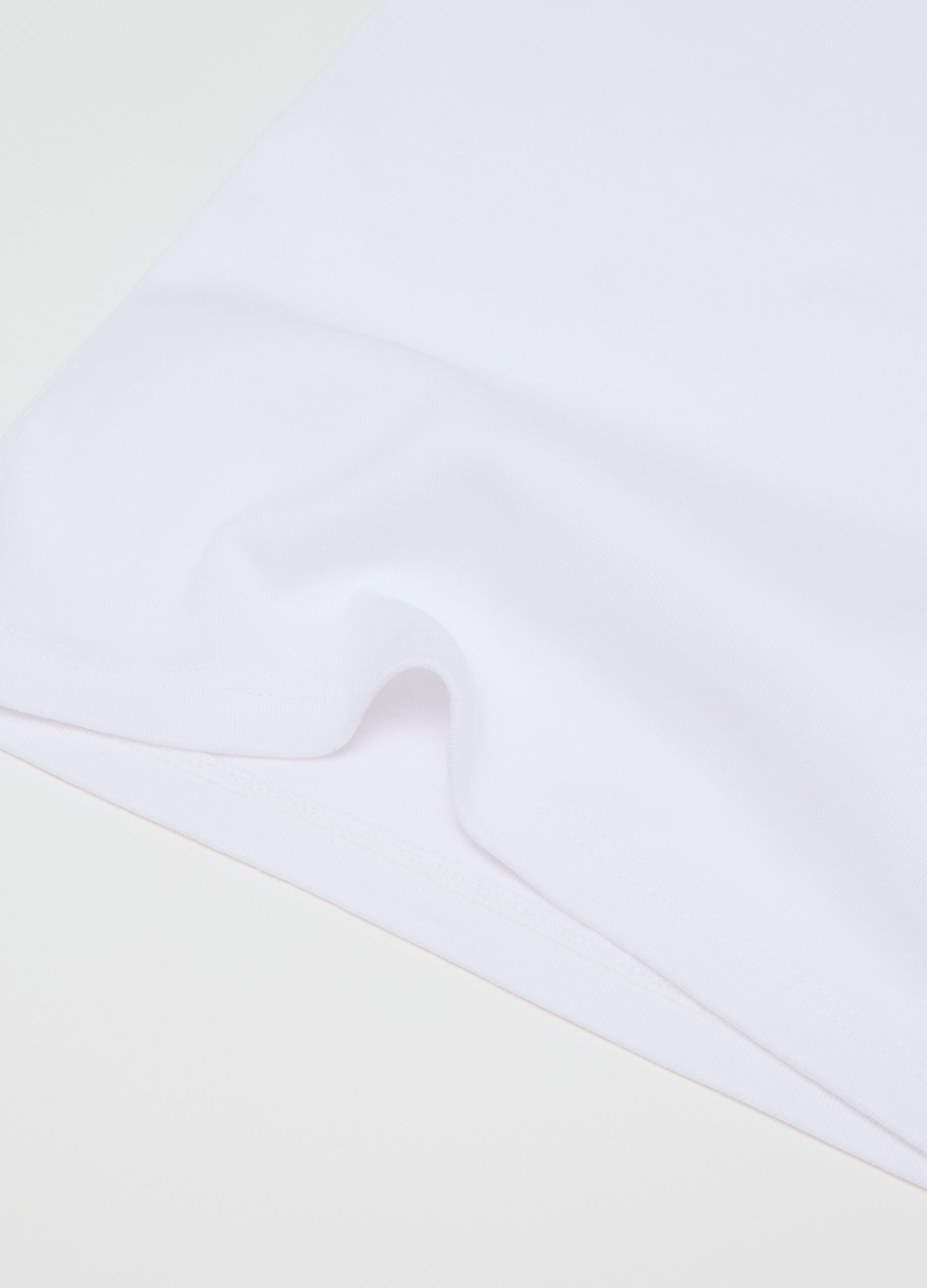 Bipack canotte con fiocchetto biancoviola