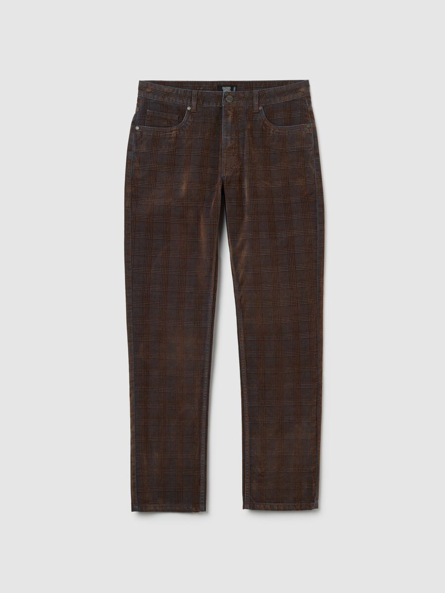 Brown pure cotton jeans with regular fit_4