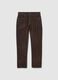 Brown pure cotton jeans with regular fit_4