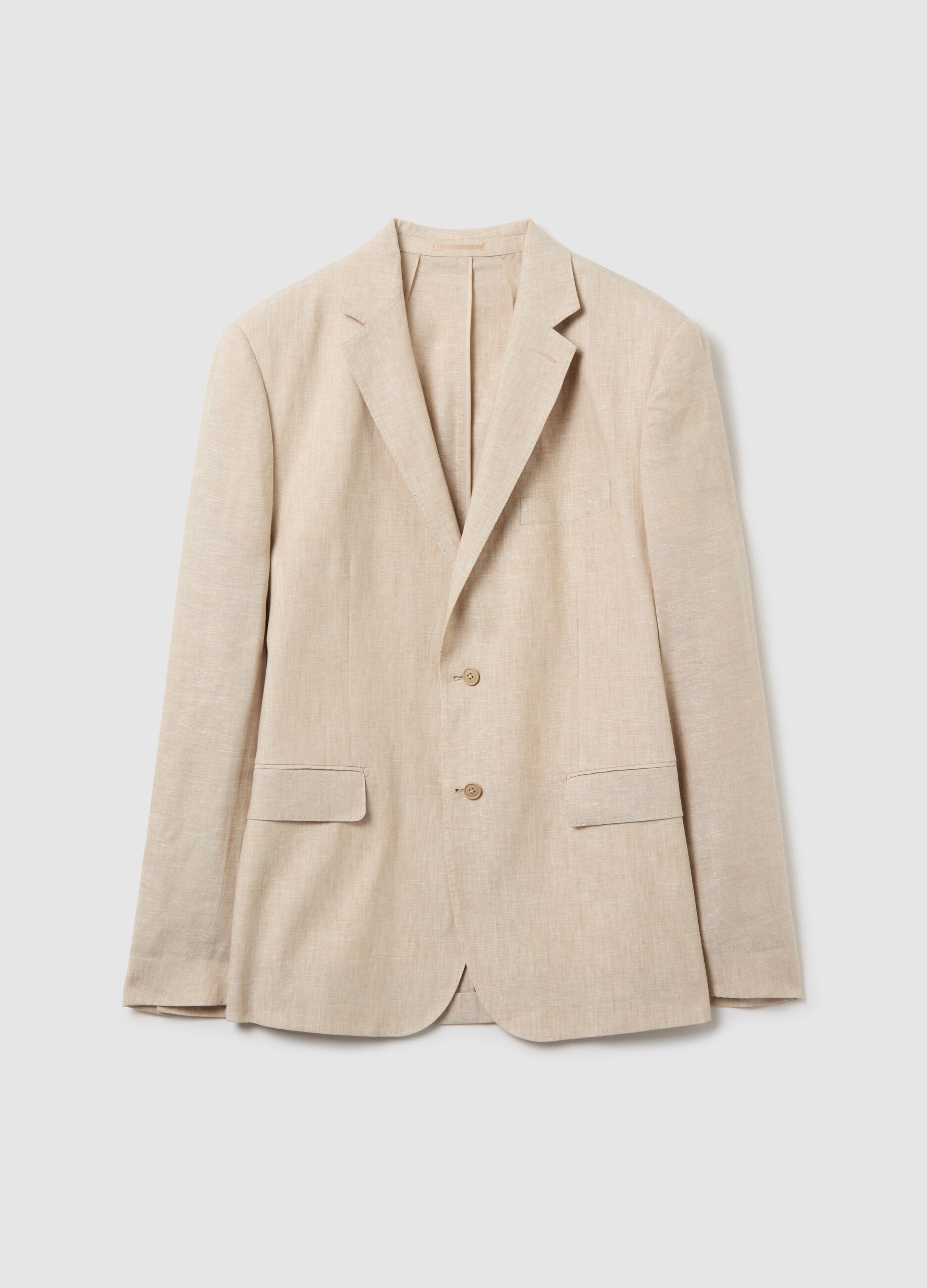 Oversized blazer in linen