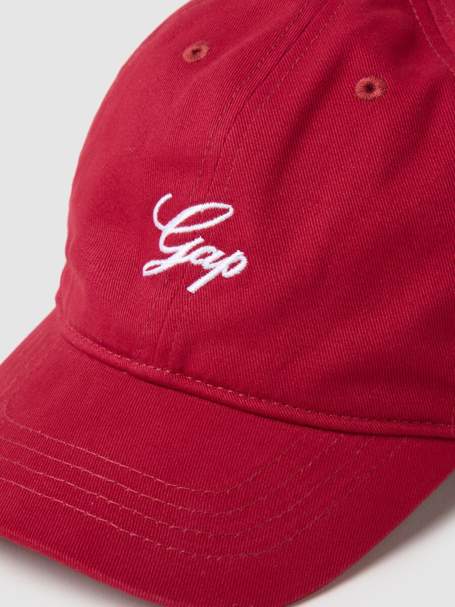 Denim baseball cap with logo embroidery_2
