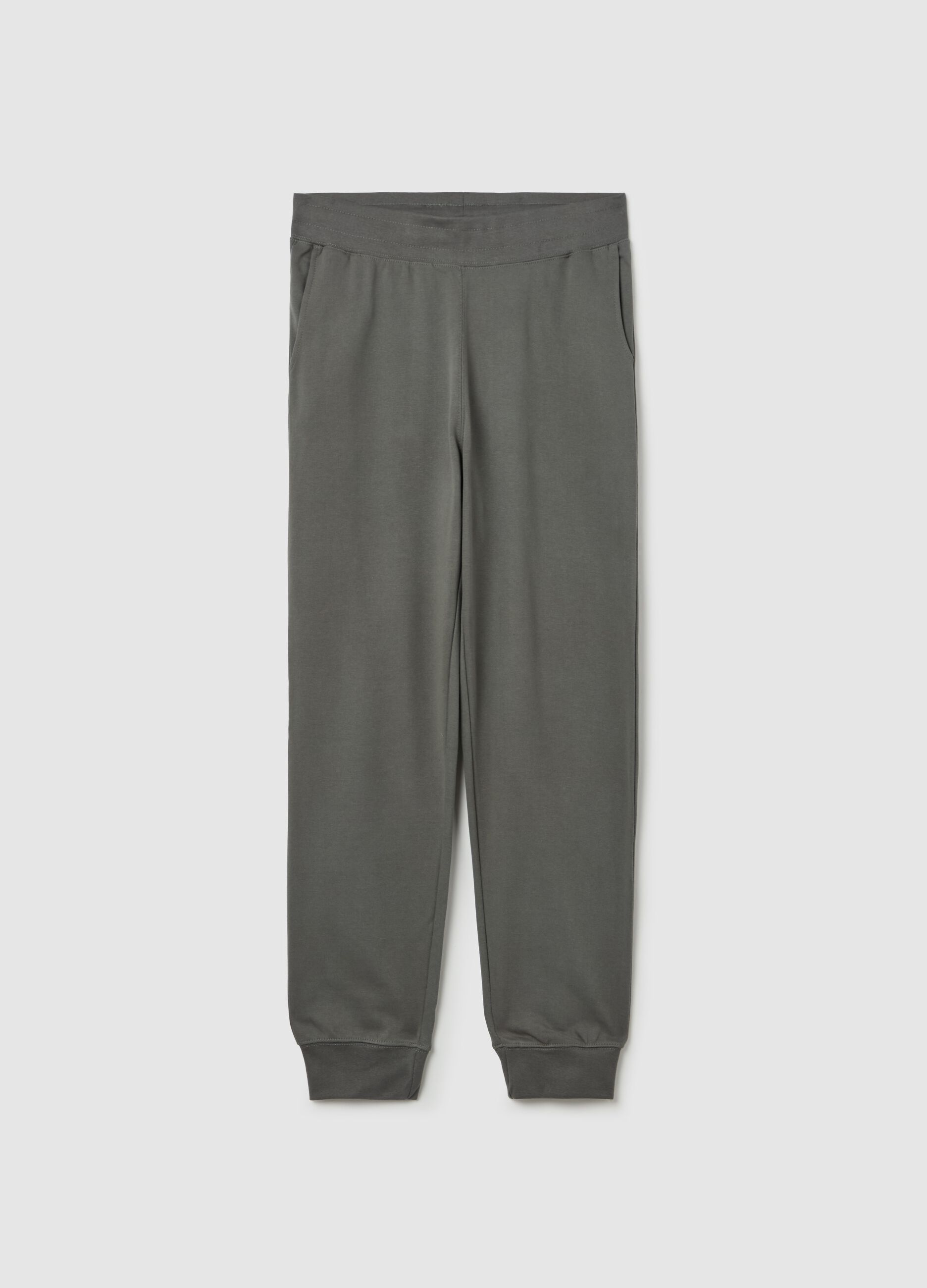 Cotton joggers with drawstring