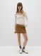 White long sleeve regular fit t-shirt with square neckline_0