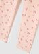 Girls' pink skinny cotton leggings with floral prints_2