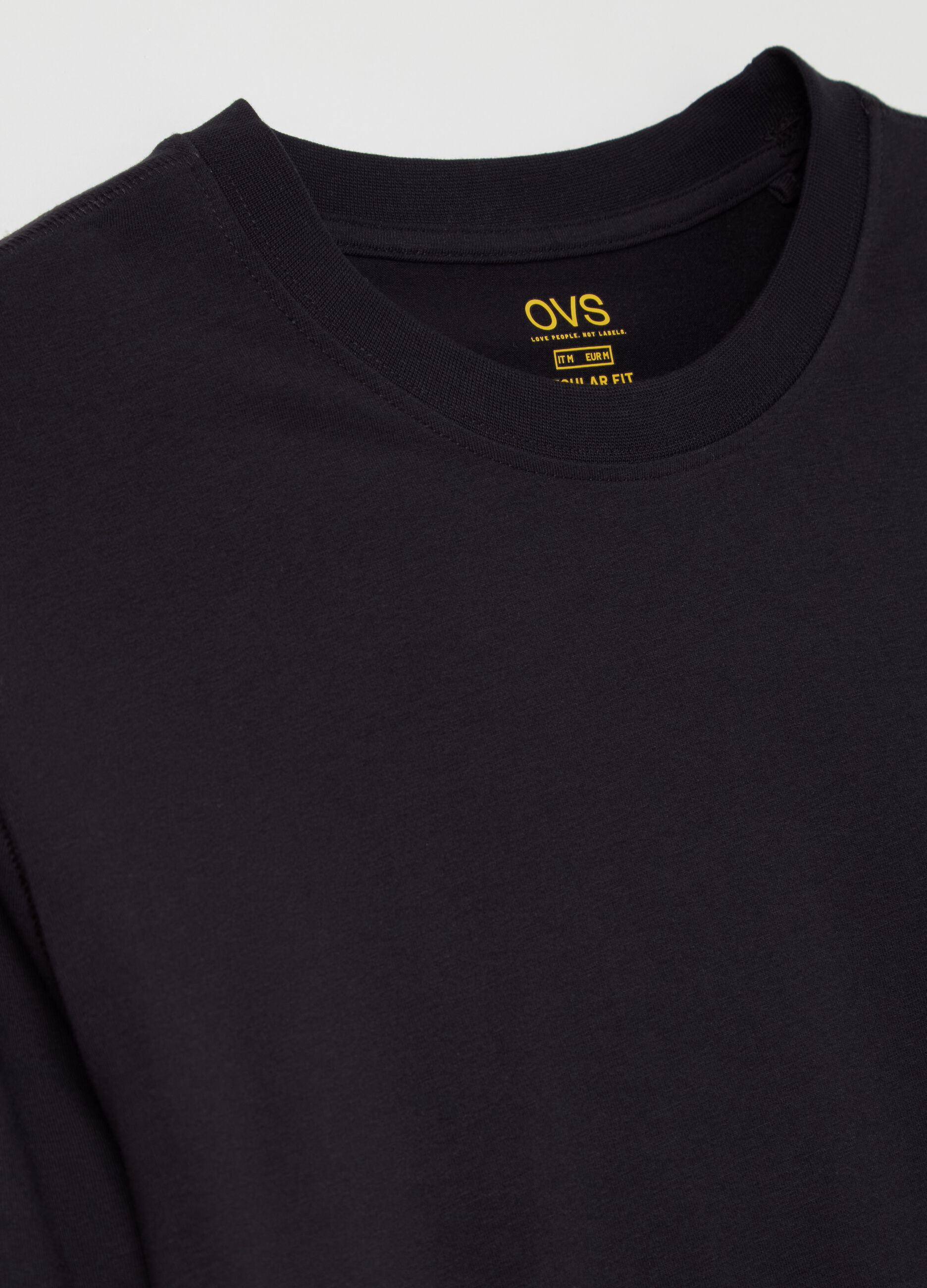 T-shirt a maniche lunghe in cotone stretch