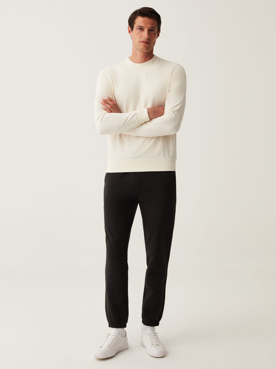Joggers straight fit in French Terry_0