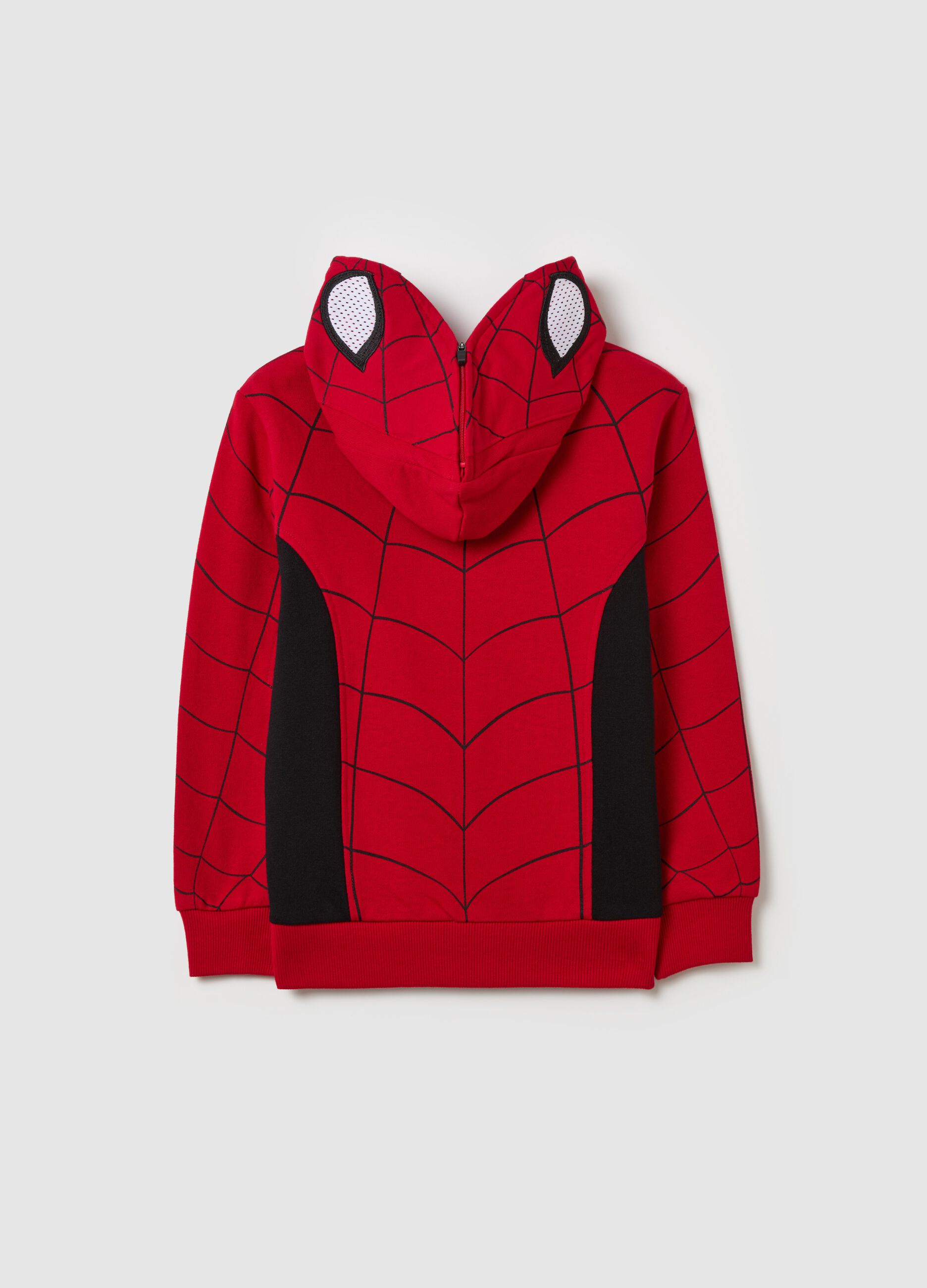 Full-zip sweatshirt in fleece with Spider-Man print
