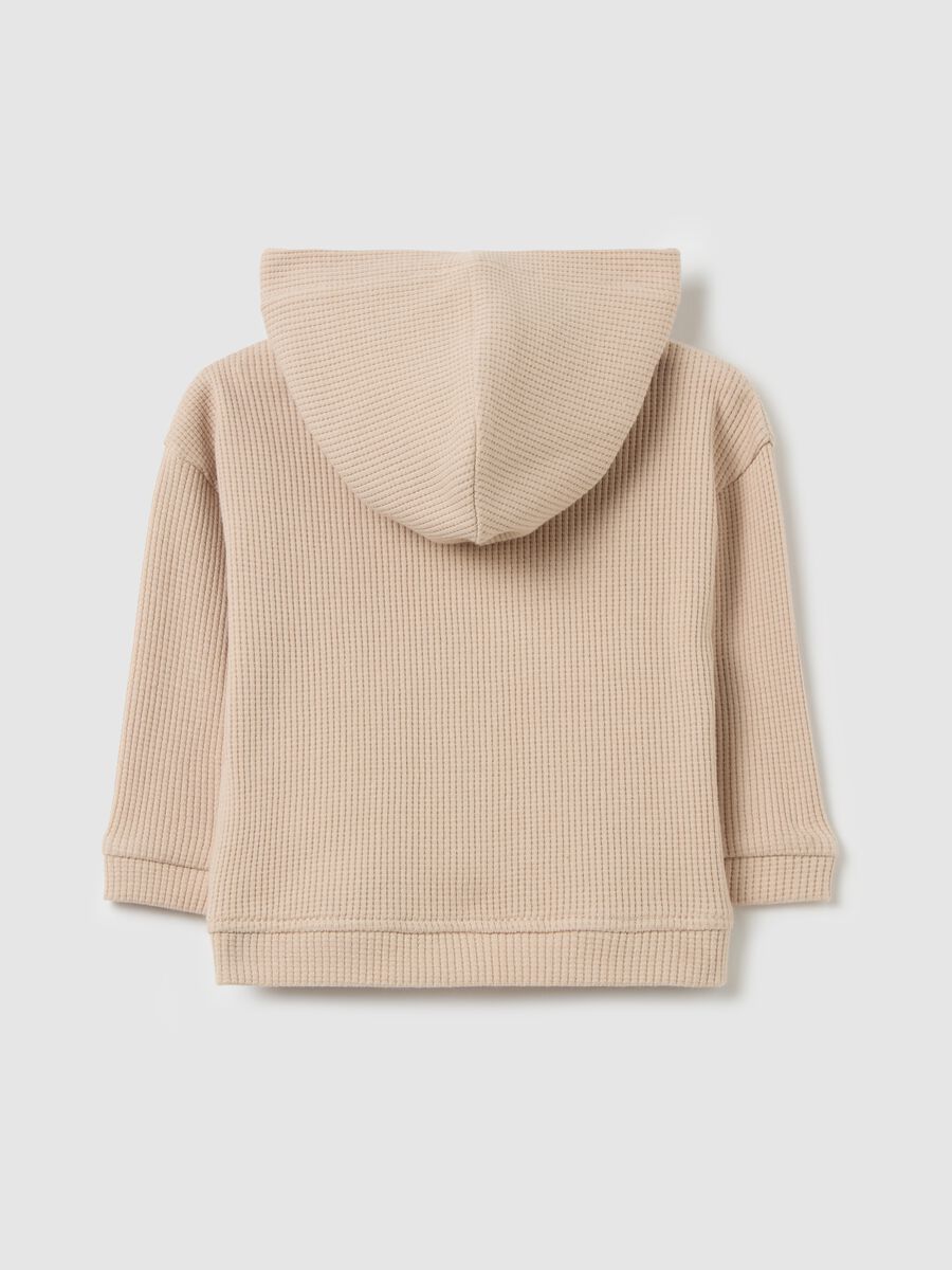 Full-zip waffle sweatshirt with hood and koala_1