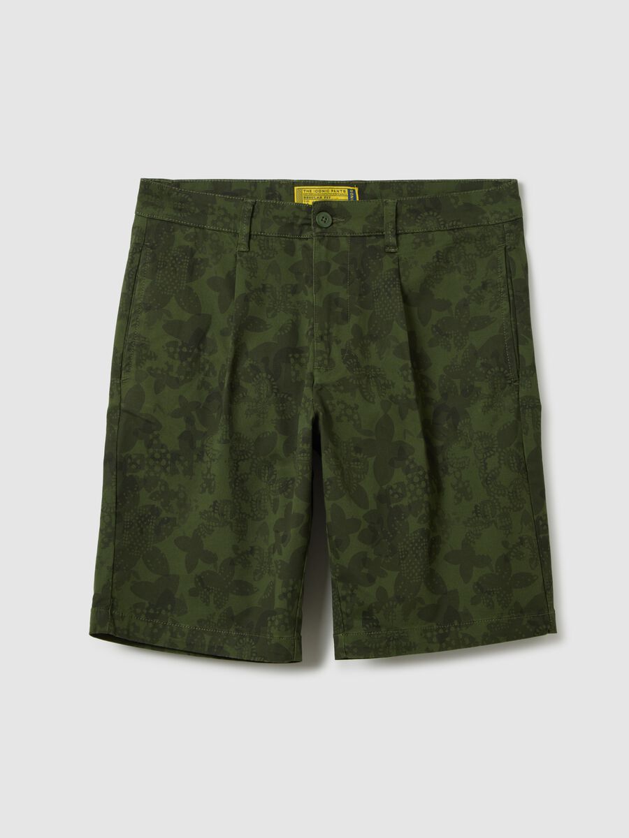 Men's Green Cotton Regular Fit Shorts_4